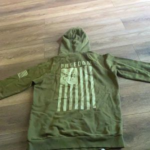Navy green hoodie